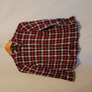 Talbots Petite Plaid Button Down Shirt